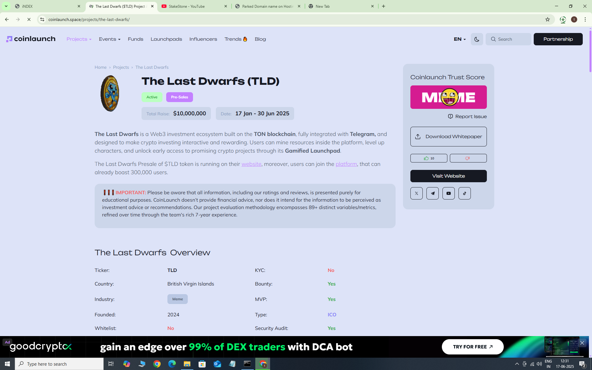 The Last Dwarfs – Best Upcoming ICO Crypto Logo of 2025 | Trending ICO Project