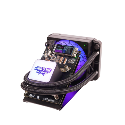 NerdMiner NerdQaxe+ Hydro Bitcoin Miner with SHA256 algorithm, 2.5 TH/s hash rate, and 60 W power consumption. Best BTC ASIC miner for profitable blockchain mining, low electricity cost, and maximum crypto mining revenue. Buy crypto miners online now.